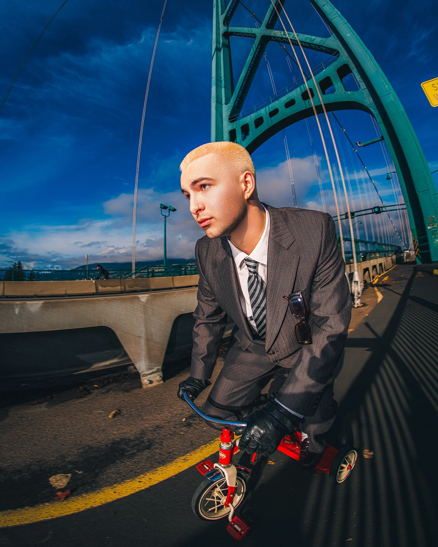 Nakaii editorial portrait with iconic Vancouver bridge setting