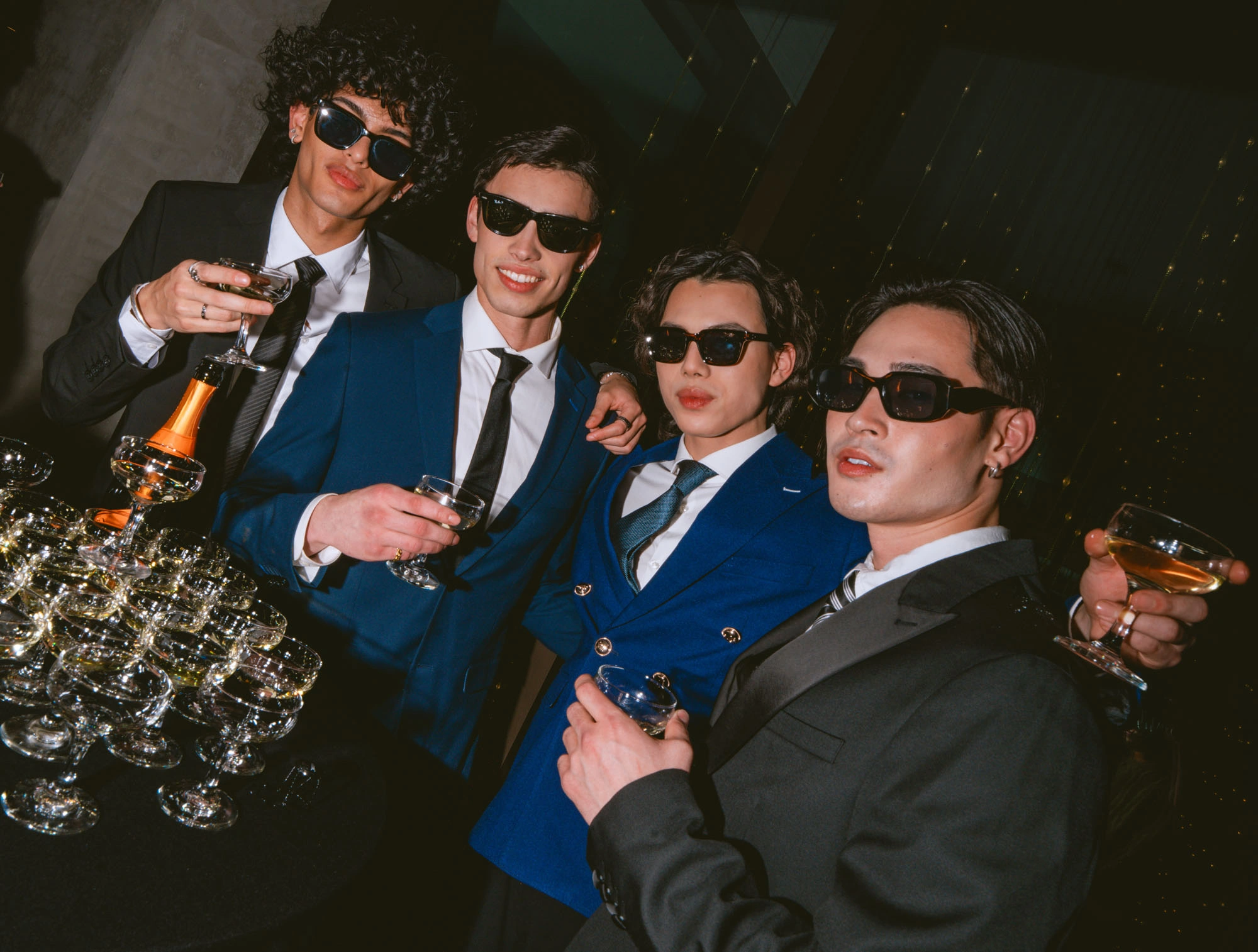 male model group portrait for Arras Vancouver venue promotion