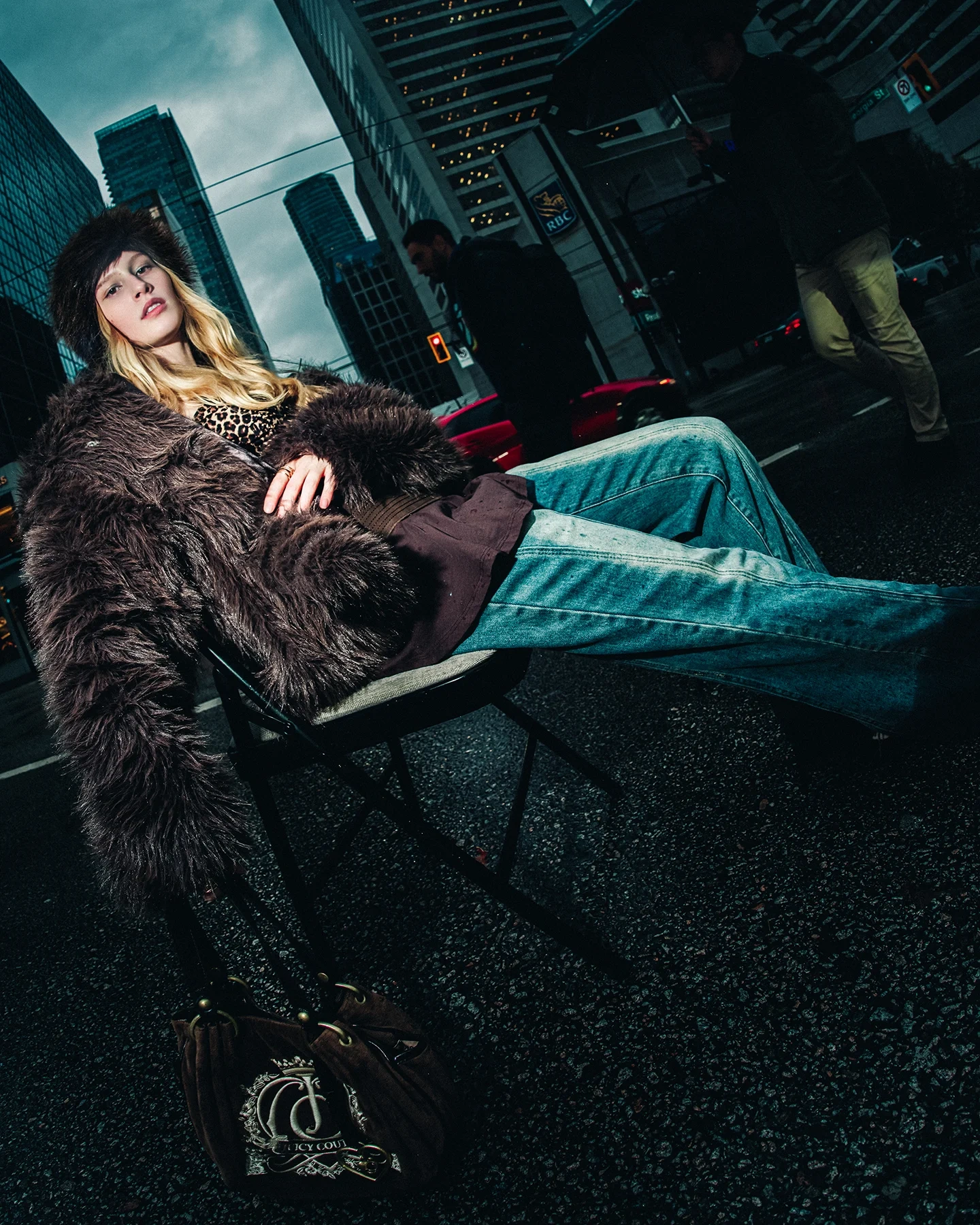 Kolbi editorial cover portrait in downtown Vancouver street setting
